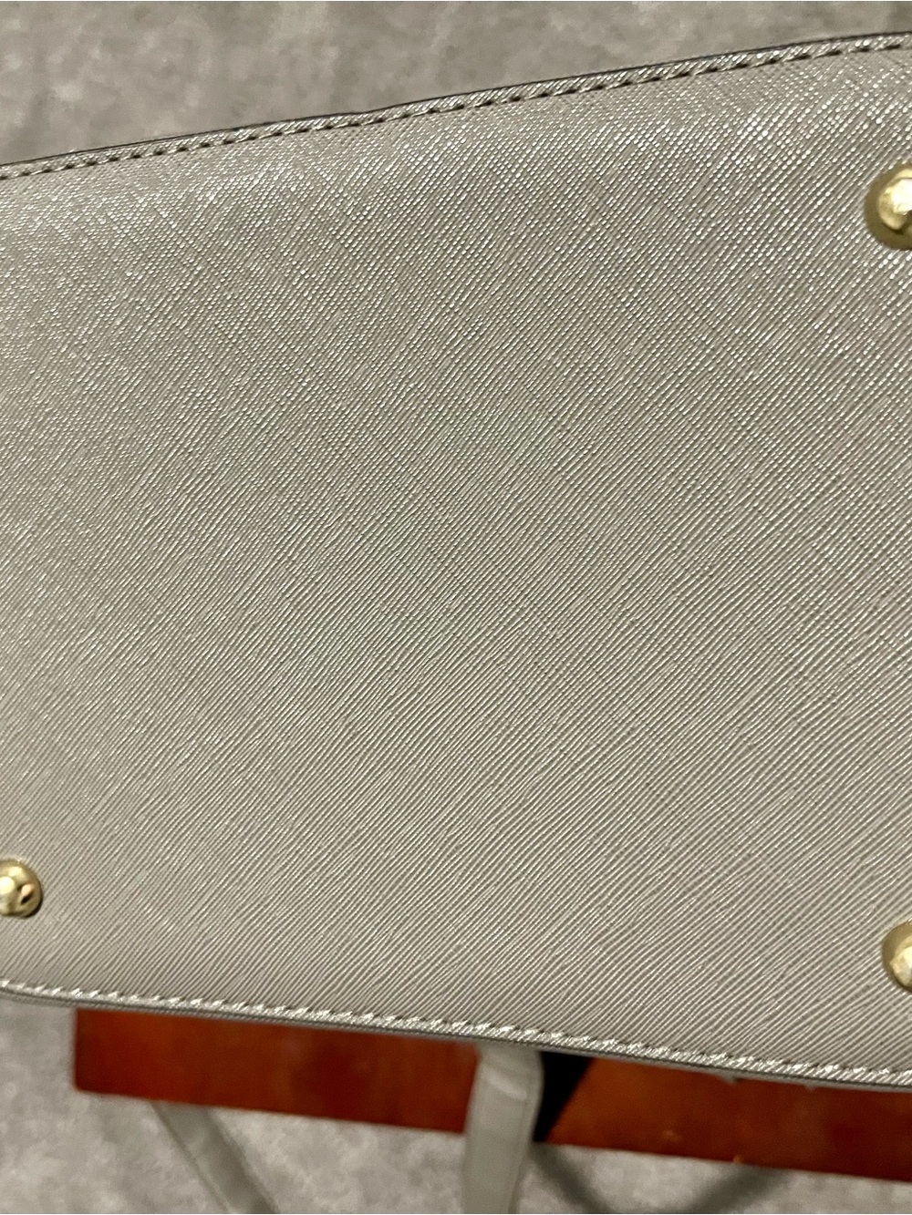 Sleek Backpack Purse with Gold Hardware - Picture 5 of 9